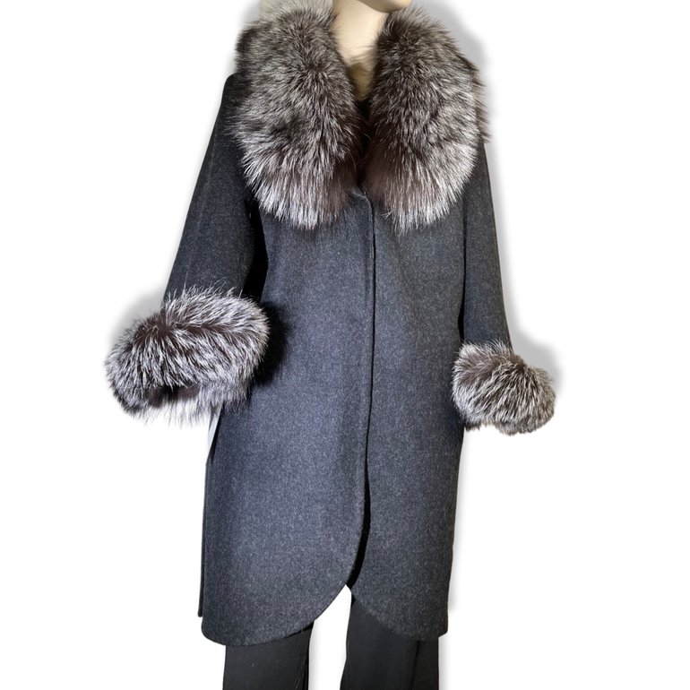 Long Mink Faux Fur Coat (2colors)