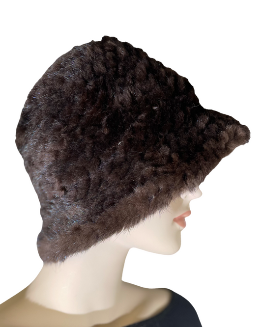 On Sale!!!! Knitted Mink Bucket Hat